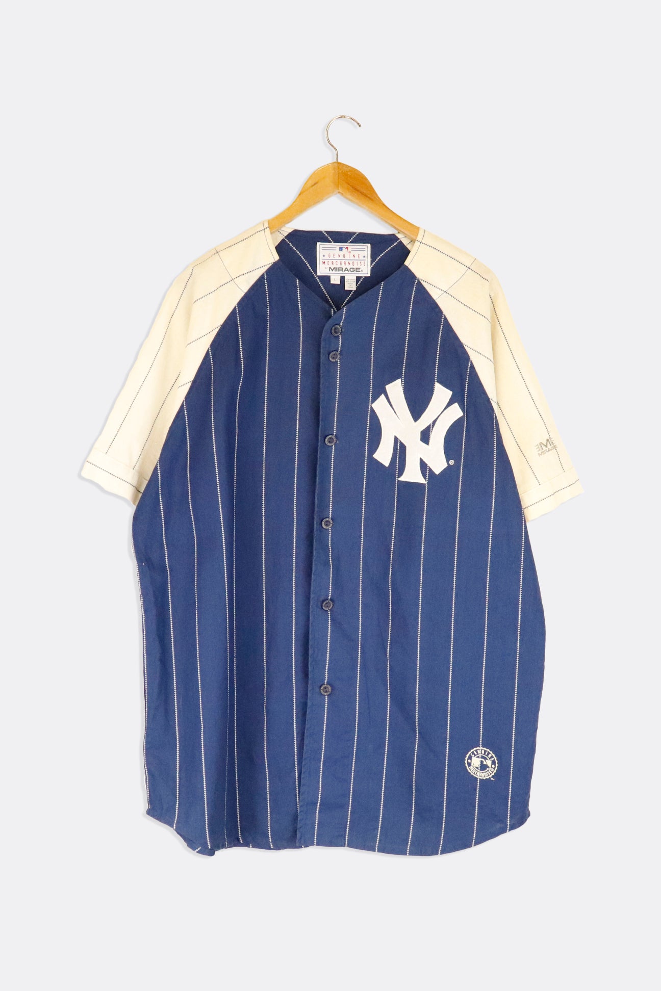 Vintage MLB New York Genuine Merch By Mirage Base Ball Jersey Sz L