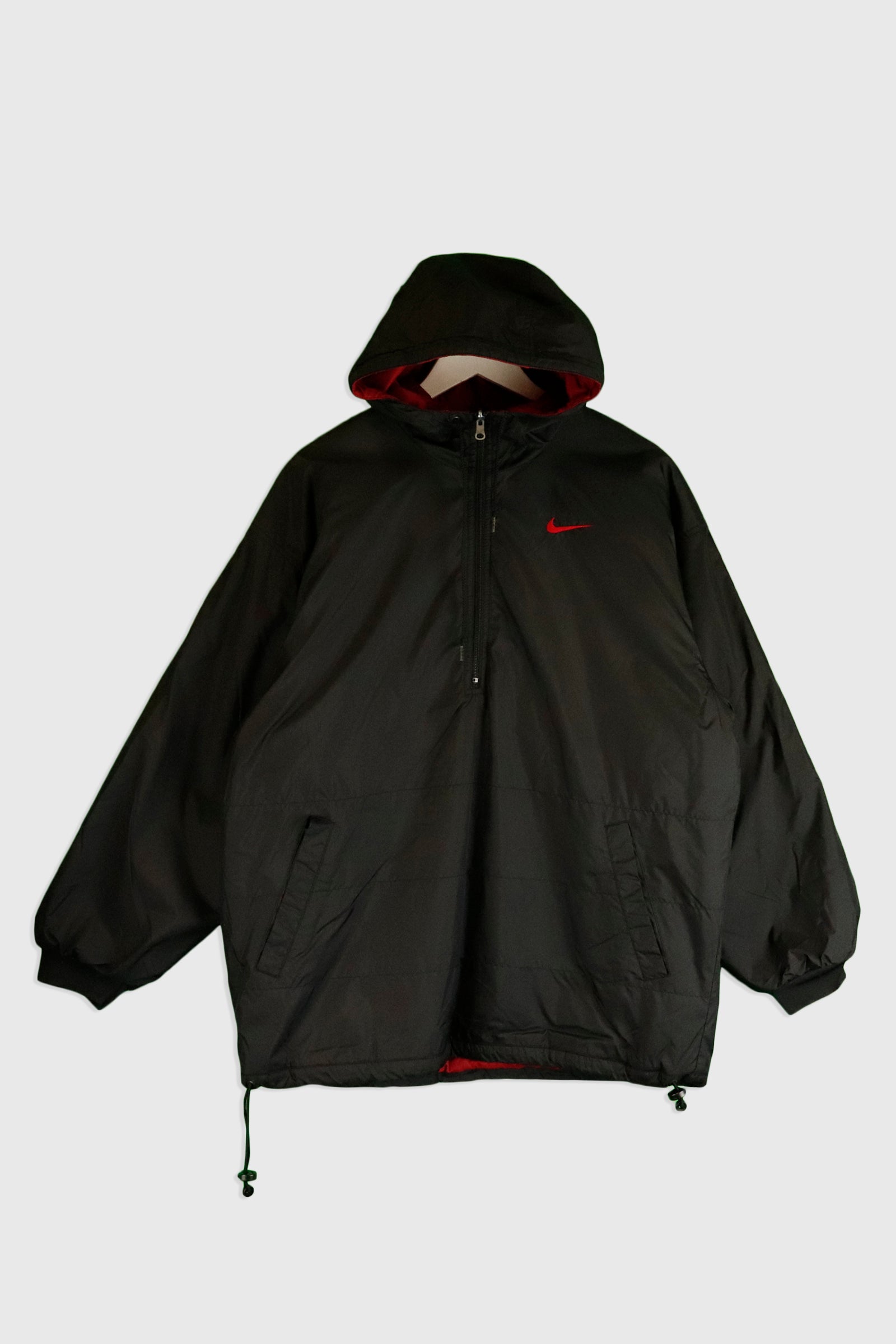 Vintage Nike Full Zip Simple Small Swoosh Hooded Winter Jacket – F