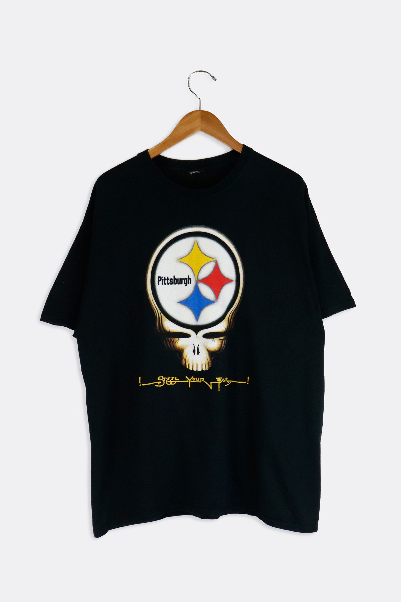 NFL Team Pittsburgh Steelers X Grateful Dead Logo Band Youth T-Shirt 