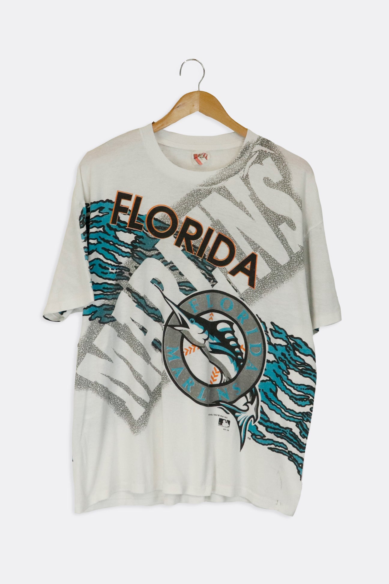 Vintage 1997 Florida Marlins World Series Champions MLB White T-Shirt Size  XL