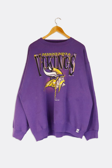 vintage 1994 purple minnesota vikings hoodie sweatshirt / xxl 2xl