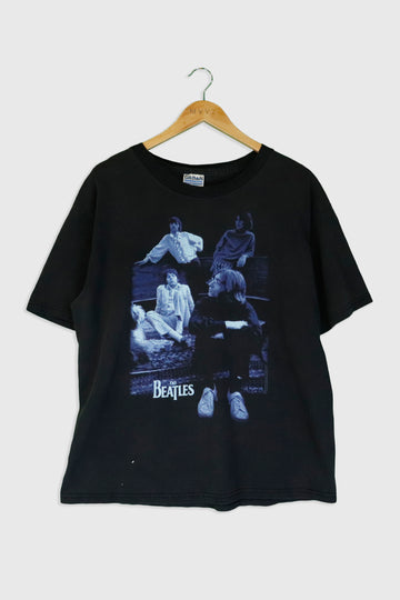 Vintage The Beatles Monochrome T Shirt Sz L