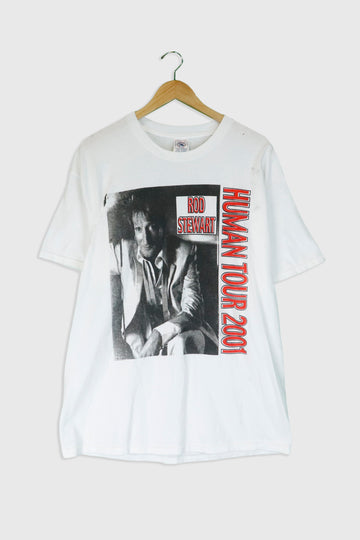 Vintage 2001 Rod Stewart Human Tour T Shirt Sz XL