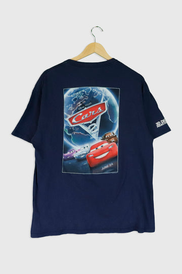 Vintage Disney Pixar Cars 2 Movie T Shirt Sz L