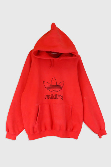 Vintage Adidas Hooded Front Pocket Embroidered Sweatshirt