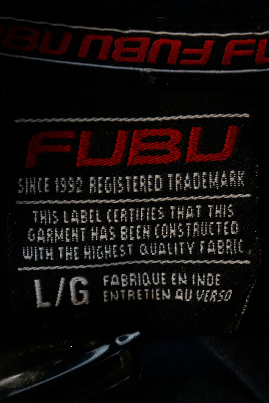 Vintage Fubu Cropped Front Zip Pocket Sweatshirt Sz L