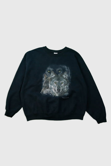 Vintage Lost Creek Wolf Image Sweatshirt Sz XL