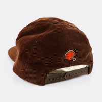 Cleveland BROWNS Original Vintage 80s Brown Corduroy Snapback