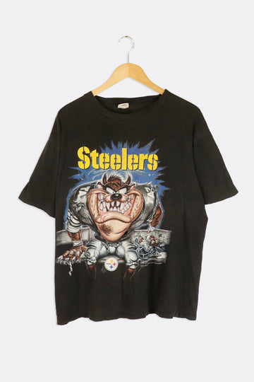 Gildan, Shirts, Vintage Pittsburgh Steelers Taz Looney Tunes Tshirt  Pittsburgh Steelers Shirt