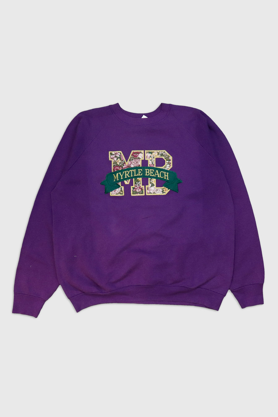 Vintage MYRTLE Beach Flower Print Sweatshirt