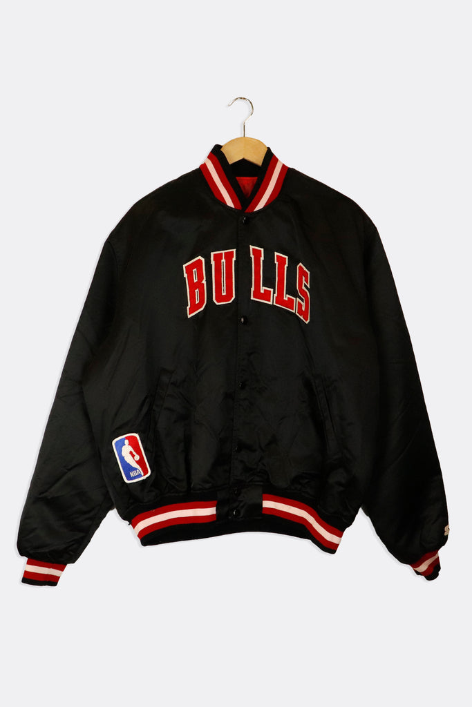 Vintage NBA Chicago Bulls Black Starter Jacket Sz XL – F As In