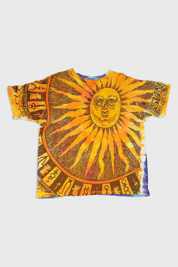 Vintage Sun And Moon T Shirt Liquid Blue