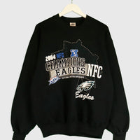 2004 Philadelphia Eagles NFC Champions Long Sleeve NFL T Shirt Size XL –  Rare VNTG