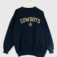 Rare Vintage Dallas Cowboys Sweatshirt Big Logo Embroidery 