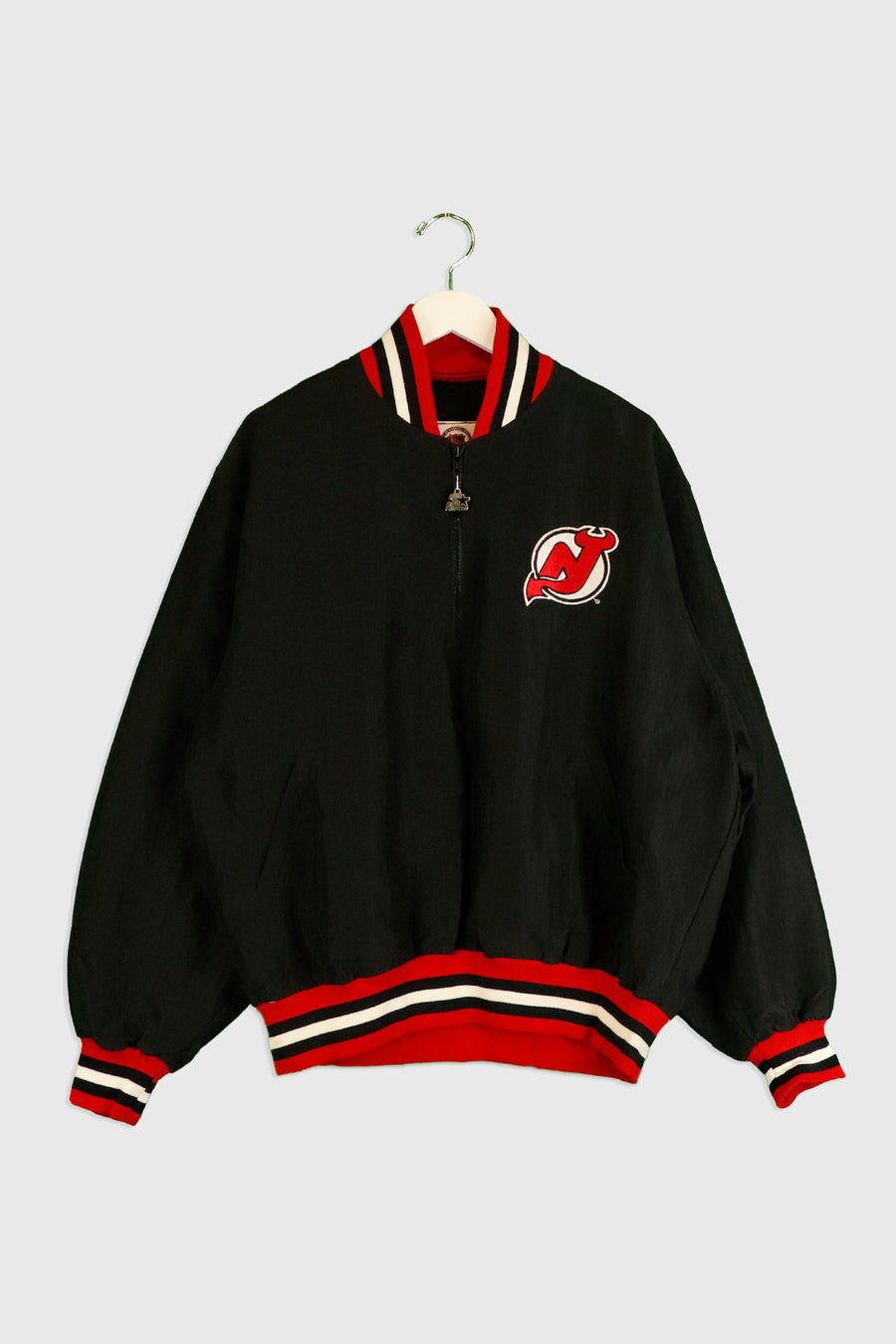 Vintage Starter NHL New Jersey Devils Embroidered Full Zip Bomber Jacket Sz  L