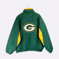 Vintage NFL Green Bay Packers Zip Up Winter Jacket Sz 2XL